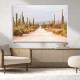 30742780-MGV-CV-36X24-Desert Cactus Wall Art Canvas Print, Framed Southwestern Art Picture Print, Bohemian Western Perfect Southwestern Boho Decor