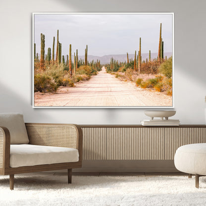 30742780-MGV-CV-36X24-Desert Cactus Wall Art Canvas Print, Framed Southwestern Art Picture Print, Bohemian Western Perfect Southwestern Boho Decor