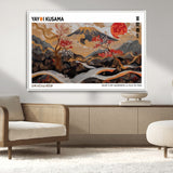 85375874-MGV-CV-36X24-Mount Fuji Abstract Wall Art – Japanese Landscape Canvas Print, Cherry Blossom & Red Sun Painting, Elegant Modern Zen Asian Home