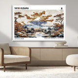 80111817-MGV-CV-36X24-Japanese Landscape Wall Art – Mount Fuji Autumn Canvas Print, Asian Inspired Nature Decor for Living Room, Bedroom, Office or