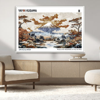80111817-MGV-CV-36X24-Japanese Landscape Wall Art – Mount Fuji Autumn Canvas Print, Asian Inspired Nature Decor for Living Room, Bedroom, Office or