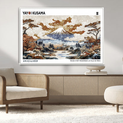 80111817-MGV-CV-36X24-Japanese Landscape Wall Art – Mount Fuji Autumn Canvas Print, Asian Inspired Nature Decor for Living Room, Bedroom, Office or