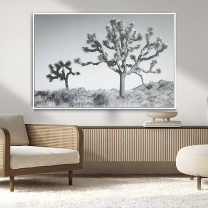 58647785-MGV-CV-36X24-Calm Earthy Aesthetic Wall Art Canvas Print, Framed Arid Terrain Decor Art Picture Print, Joshua Tree Perfect Rustic Minimalist