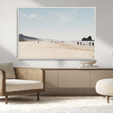 28307820-MGV-FC-36X24_White-Minimalist Beach Wall Art Canvas Print, Framed Coastal Serenity Art Picture Print, Soft Sand Perfect Modern Coastal Decor Artwork