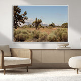 16114018-MGV-CV-36X24-Joshua Tree Wall Art Canvas Print, Framed Desert Landscape Art Picture Print, Mountain Horizon Perfect Southwestern Boho Decor