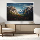 15244033-MGV-CV-36X24-Yosemite National Wall Art Canvas Print, Framed Mountain Landscape Art Picture Print, El Capitan Perfect Rustic Farmhouse Decor