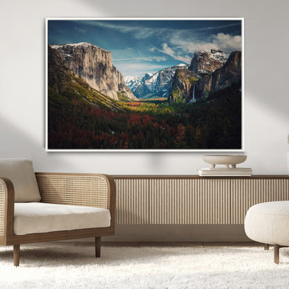 15244033-MGV-CV-36X24-Yosemite National Wall Art Canvas Print, Framed Mountain Landscape Art Picture Print, El Capitan Perfect Rustic Farmhouse Decor