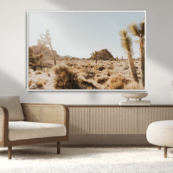62783269-MGV-CV-36X24-Joshua Tree Wall Art – Desert Landscape Photography Canvas Print, Southwest Nature Artwork Rustic Home Decor for Living Room,