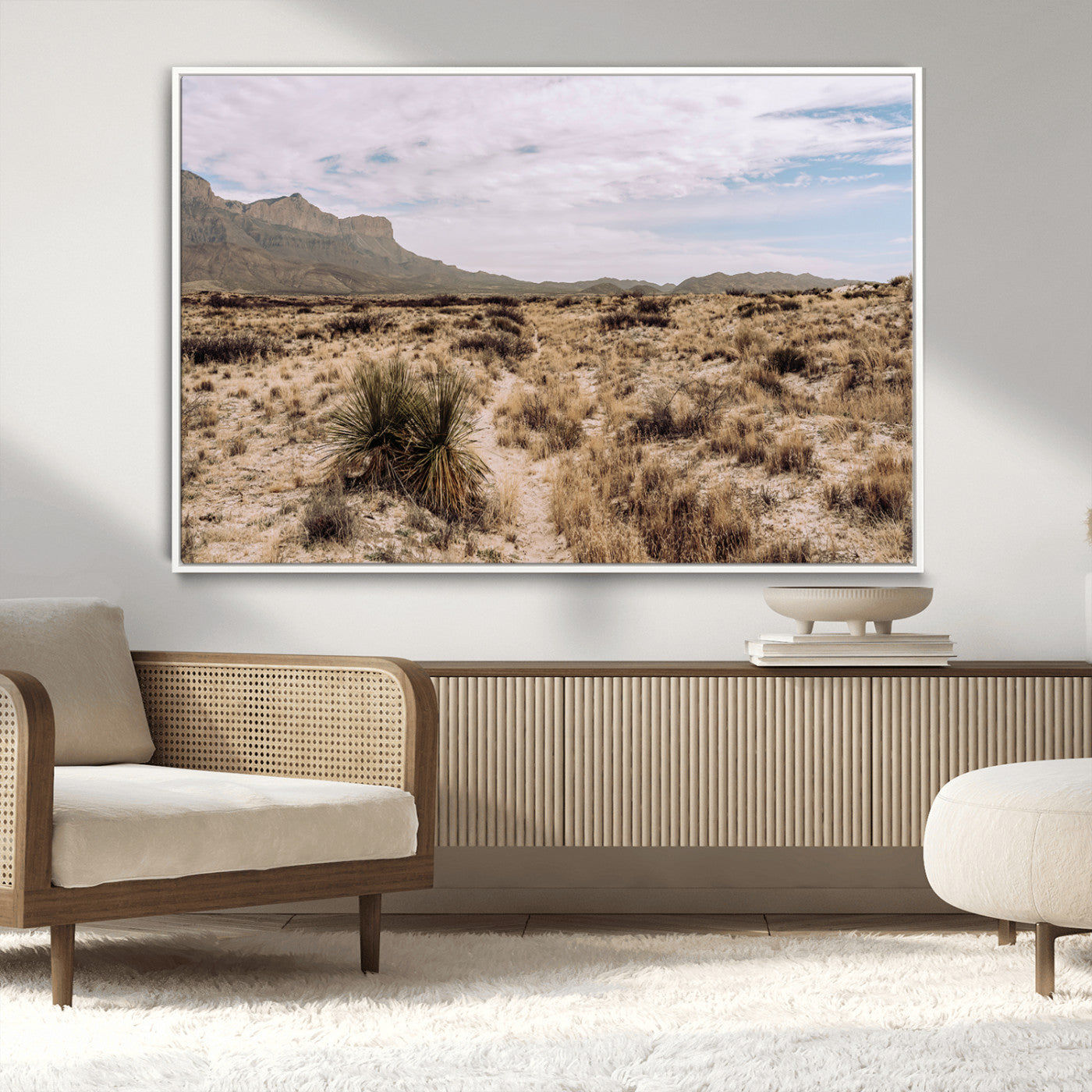 20681831-MGV-CV-36X24-Desert Landscape Wall Art – Southwestern Mountain Canvas Print, Rustic Western Nature Photography Decor for Living Room, Office,