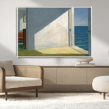 34188481-MGV-CV-36X24-Coastal Sunlight Wall Art – Minimalist Ocean View Canvas Print, Serene Beach House Inspired Decor for Bedroom, Living Room,