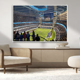 41816511-MGV-CV-36X24-Chicago Dome Stadium Wall Art – Futuristic Football Arena Canvas Print, Modern Sports Fan Decor for Man Cave, Office, Bar, or