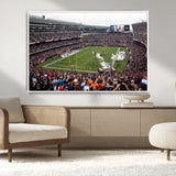 18347149-MGV-CV-36X24-Soldier Field Wall Art – Chicago Bears Football Stadium Canvas Print, Game Day Sports Decor for Man Cave, Bar, Office, or Living