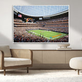 32530647-MGV-CV-36X24-Chicago Bears Stadium Wall Art – Futuristic Dome Arena Canvas Print, Modern Football Concept Design Decor for Man Cave, Bar, or