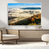 21551192-MGV-CV-36X24-Landscape Wall Art – Autumn Mountain View Canvas Print, Scenic Nature Photography Decor for Bedroom, Living Room, Office, Cabin or