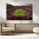 37160229-MGV-CV-36X24-Tennessee Volunteers Wall Art – Neyland Stadium Sunset Checkerboard Game Canvas Print, Vols Football Panorama Sports Decor
