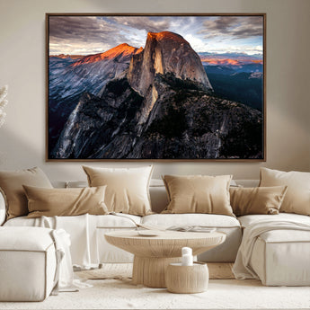 31332-MGV-CV-36X24-Mountain Landscape Wall Art – Majestic Sunset Rock Formation Canvas Print, Nature Scenic Decor for Living Room, Office, Cabin or