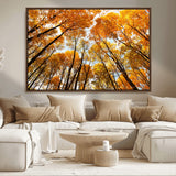 11823-MGV-CV-36X24-Golden Autumn Tree Canopy Wall Art – Stunning Fall Forest Leaves Print, Warm Seasonal Nature Decor for Home, Office or Cabin