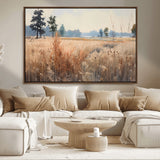 98822-MGV-CV-36X24-Autumn Meadow Wall Art – Tranquil Grassland Landscape Canvas Print, Rustic Country Decor for Living Room, Bedroom or Farmhouse