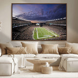 52712-MGV-CV-36X24-Gillette Stadium Field Wall Art Canvas Print, Framed Massachusetts Stadium Art Picture Print, Gillette Stadium Perfect Sport Room
