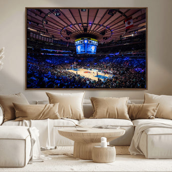 20491-MGV-CV-36X24-Madison Square Garden Wall Art Canvas Print, Framed New York Stadium Art Picture Print, MSG Stadium Perfect Sport Room Decor