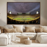 72404-MGV-FC-36X24_Walnut-Michigan Wolverine Stadium Wall Art Canvas Print, Framed Michigan Stadium Art Picture Print, Football Stadium Perfect Sport Room