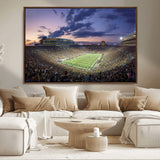 50825-MGV-CV-36X24-Notre Dame Stadium Wall Art Canvas Print, Framed Indiana Stadium Art Picture Print, Football Stadium Perfect Sports Room Decor