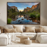 55893831-MGV-CV-36X24-Yosemite Valley Wall Art Canvas Print, Framed El Capitan Art Picture Print, Sierra Landspace Perfect Rustic Nature Decor Artwork