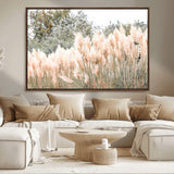 21826392-MGV-CV-36X24-Pampas Grass Wall Art Canvas Print, Framed Soft Pampas Art Picture Print, Pastel Grasses Perfect Soft Neutral Boho Decor Artwork