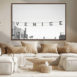 68254589-MGV-CV-36X24-Venice Sign Wall Art Canvas Print, Framed Venice Letters Art Picture Print, Los Angeles Perfect Minimalist Urban Decor Artwork