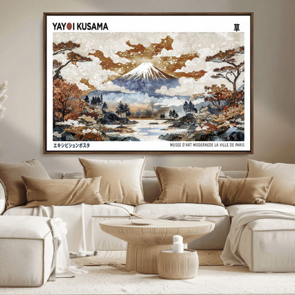 80111817-MGV-CV-36X24-Japanese Landscape Wall Art – Mount Fuji Autumn Canvas Print, Asian Inspired Nature Decor for Living Room, Bedroom, Office or