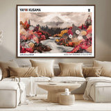 32352074-MGV-CV-36X24-Japanese Landscape Wall Art – Mount Fuji River Canvas Print, Modern Asian Inspired Nature Decor for Living Room, Bedroom, Office