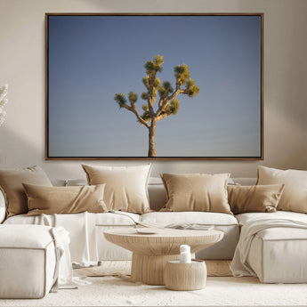 54552043-MGV-FC-36X24_Walnut-Joshua Tree Art Wall Art Canvas Print, Framed Desert Landscape Art Picture Print, Southwestern Nature Perfect Southwestern Boho