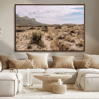 20681831-MGV-CV-36X24-Desert Landscape Wall Art – Southwestern Mountain Canvas Print, Rustic Western Nature Photography Decor for Living Room, Office,