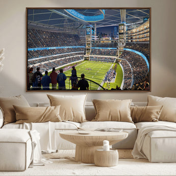 41816511-MGV-CV-36X24-Chicago Dome Stadium Wall Art – Futuristic Football Arena Canvas Print, Modern Sports Fan Decor for Man Cave, Office, Bar, or