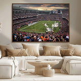 87578930-MGV-CV-36X24-Soldier Field Wall Art – Chicago Bears Football Stadium Sunset Canvas Print, Game Day Sports Decor for Man Cave, Bar, Office, or