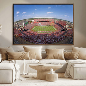 29492070-MGV-CV-36X24-William Brice Stadium Canvas Wall Art – Football Game, Stadium Crowd, Fans, Energy, Team Spirit, Daytime Outdoor Event Print for