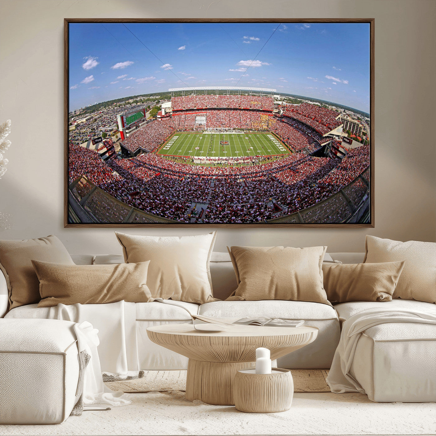 29492070-MGV-CV-36X24-William Brice Stadium Canvas Wall Art – Football Game, Stadium Crowd, Fans, Energy, Team Spirit, Daytime Outdoor Event Print for