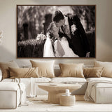 CSTM6030-MGV-FC-36X24_Walnut-Custom Wedding Photo Print - Custom Wall Art Picture Print, Create Your Own Photo Canvas Print