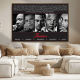 45112-MGV-CV-36X24-Black Icons Wall Art Canvas Print, Framed Thinker Art Picture Print, Motivational Quote Perfect Cultural Modern Decor Artwork