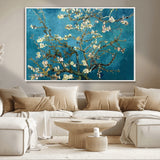91714-MGV-CV-36X24-Almond Blossoms Wall Art – Handcrafted Van Gogh Inspired Floral Canvas Print, Beautiful Nature Decor for Living Room, Bedroom, or