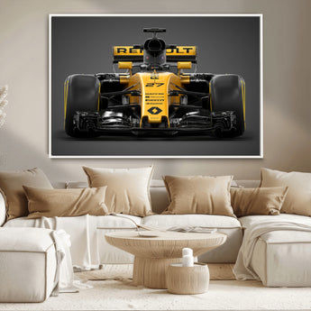 62882-MGV-FC-36X24_White-Renault F1 Racing Car Print - High-Performance Formula 1 Motorsport Wall Art, Perfect Gift for Racing Fans and Car Enthusiasts