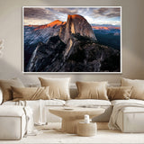 31332-MGV-CV-36X24-Mountain Landscape Wall Art – Majestic Sunset Rock Formation Canvas Print, Nature Scenic Decor for Living Room, Office, Cabin or