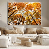 11823-MGV-CV-36X24-Golden Autumn Tree Canopy Wall Art – Stunning Fall Forest Leaves Print, Warm Seasonal Nature Decor for Home, Office or Cabin