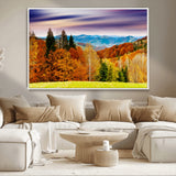 58007-MGV-CV-36X24-Autumn Mountain Landscape Wall Art – Stunning Fall Forest Canvas Print, Cozy Nature Decor for Home or Office
