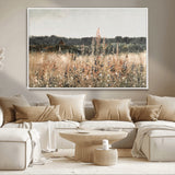 46308-MGV-CV-36X24-Wildflower Field Wall Art – Rustic Meadow Landscape Canvas Print, Country Nature Decor for Living Room, Bedroom or Farmhouse