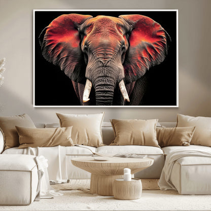 54719-MGV-CV-36X24-Elephant Wall Art – Majestic African Elephant Canvas Print, Wildlife Safari Animal Decor for Living Room, Bedroom, Office or Man