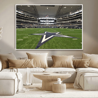 14834-MGV-CV-36X24-Dallas Att Stadium Wall Art Canvas Print, Framed Texas NFL Stadium Art Picture Print, American Football Stadium Perfect Sports