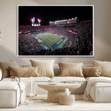 46899-MGV-CV-36X24-Ben Hill Griffin Stadium Wall Art Canvas Print, Framed Football Stadium Art Picture Print, Florida Football Stadium Perfect Sport