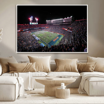 46899-MGV-CV-36X24-Ben Hill Griffin Stadium Wall Art Canvas Print, Framed Football Stadium Art Picture Print, Florida Football Stadium Perfect Sport