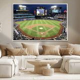87666-MGV-CV-36X24-City Field Stadium Wall Art Canvas Print, Framed New York Stadium Art Picture Print, Citi Field Stadium Perfect Sport Room Decor